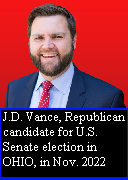 J.D. Vance, Republican senatorial candidate for Nov.2022 OHIO election