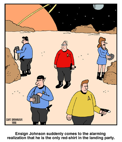 Farside-Style Star Trek Cartoon, by Curt Danhauser - used with permission